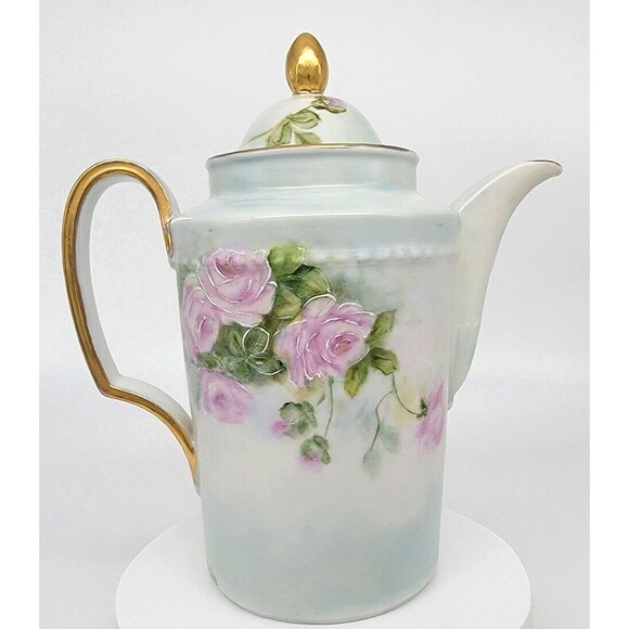 Furstenberg Porcelain Teapot Germany Floral Flower Design Gold Gilt Hand Painted - Picture 8 of 17